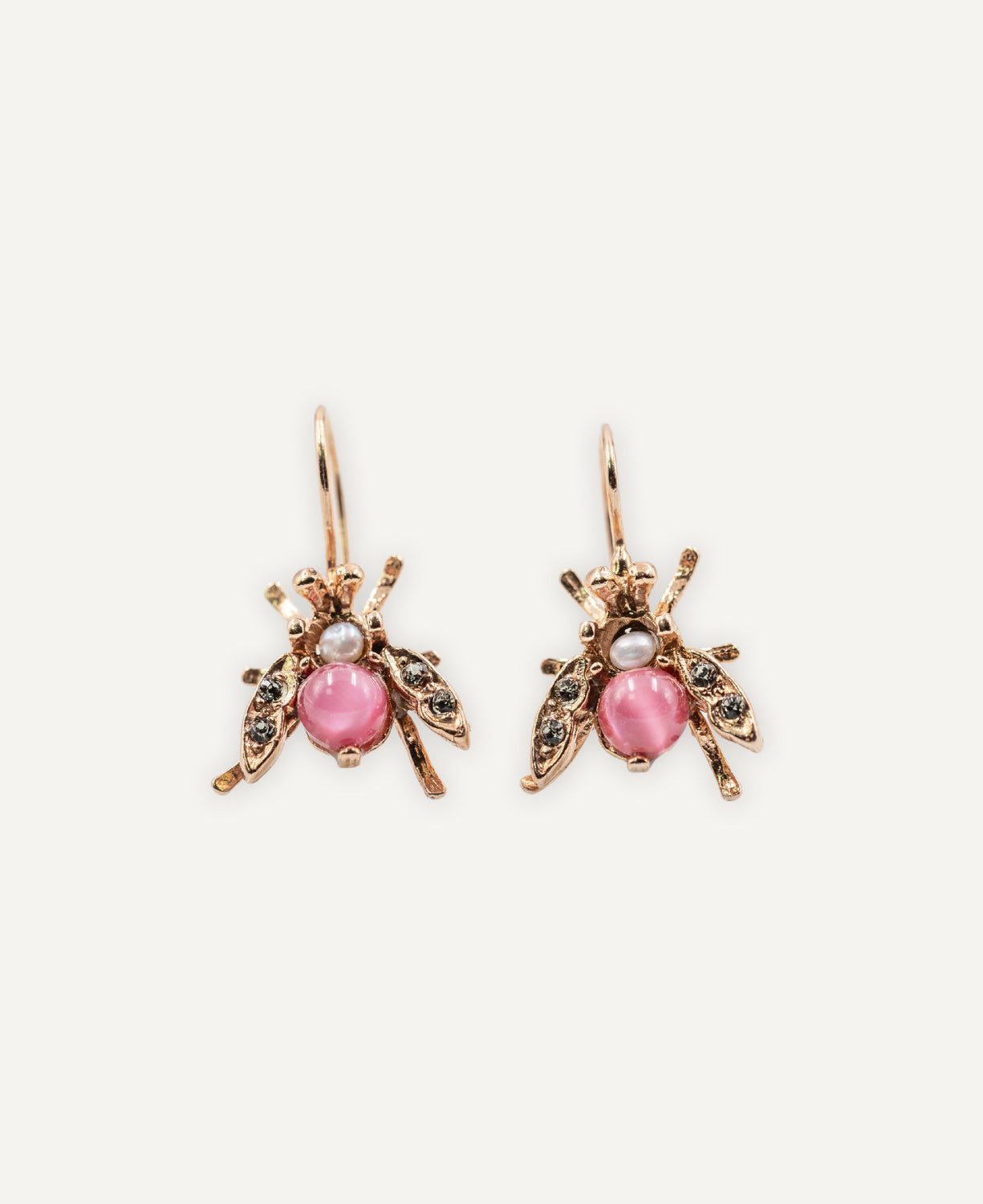 Pink Fly Earrings