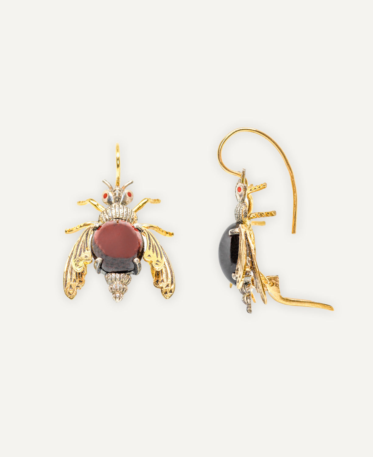 Pearl Insect Earrings