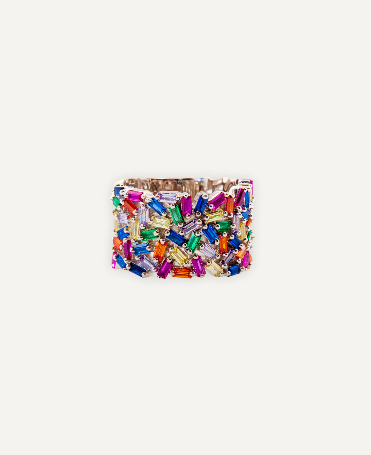 Rainbow ZigZag Ring