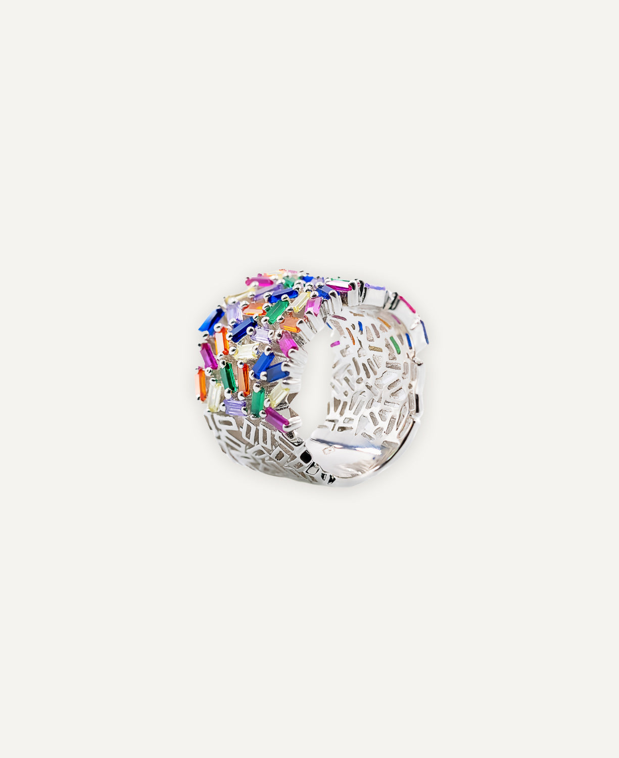 Rainbow ZigZag Ring