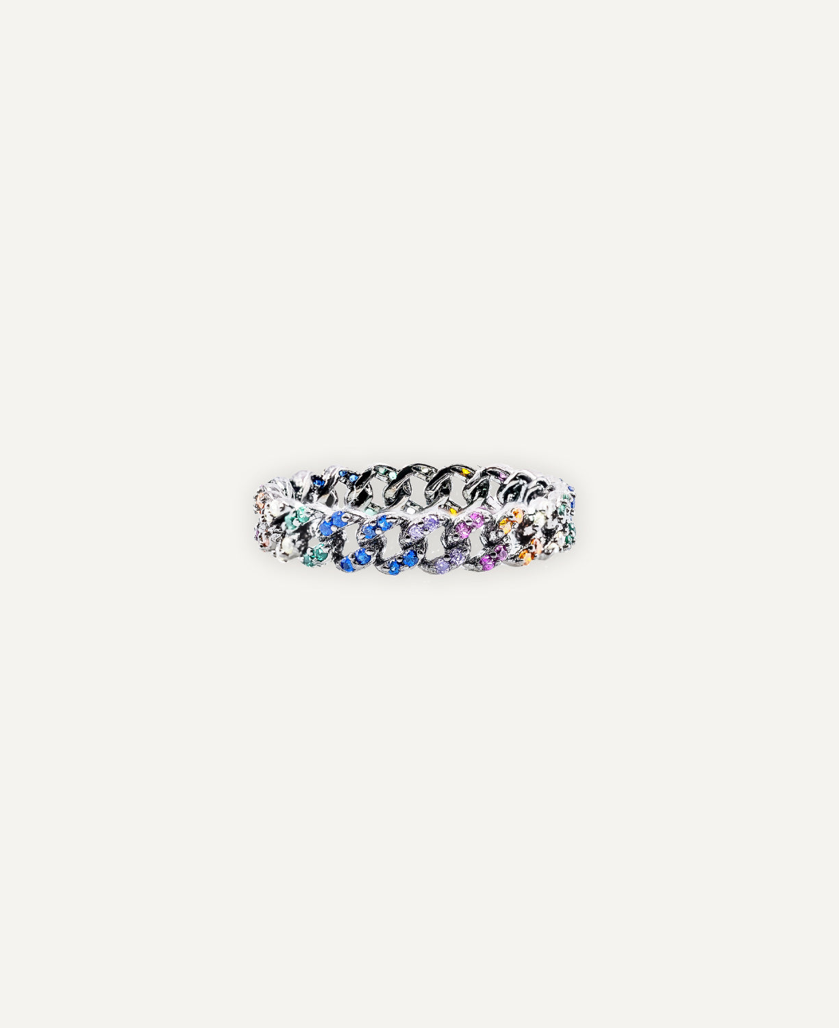 Anillo Eternity Cadena Brillos