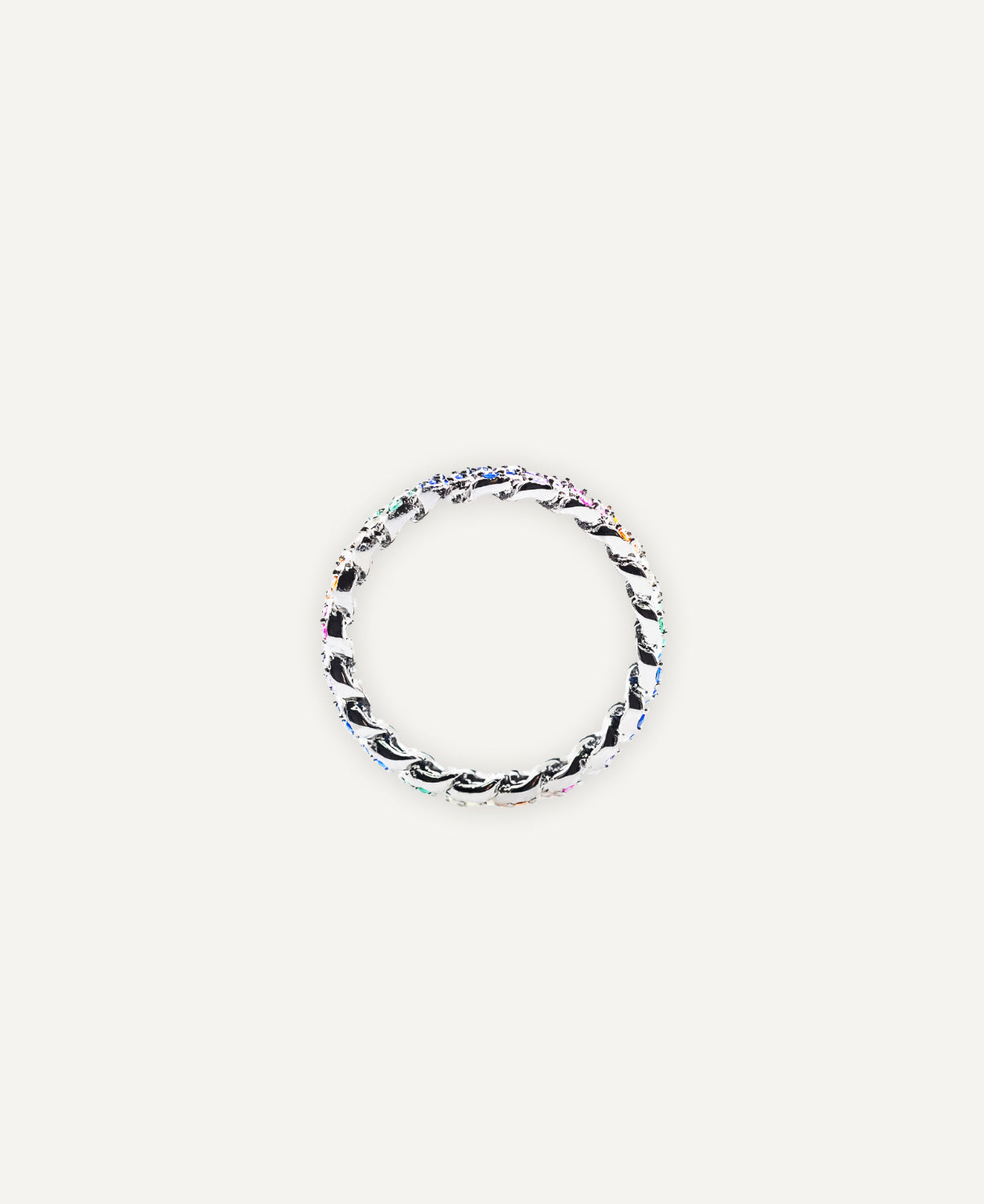 Anillo Eternity Cadena Brillos