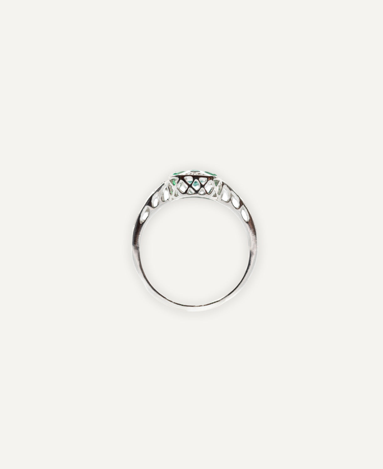 Vintage Diamonds and Emeralds Ring