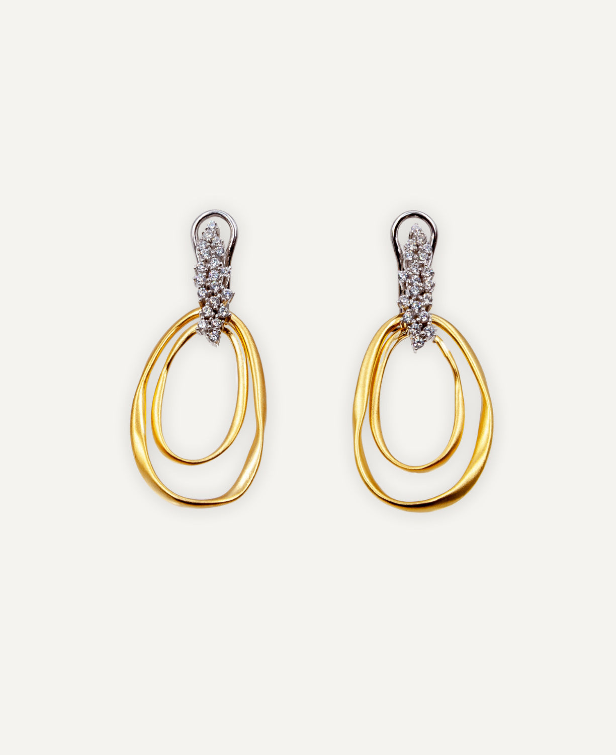 Irregular Double Hoop Earrings