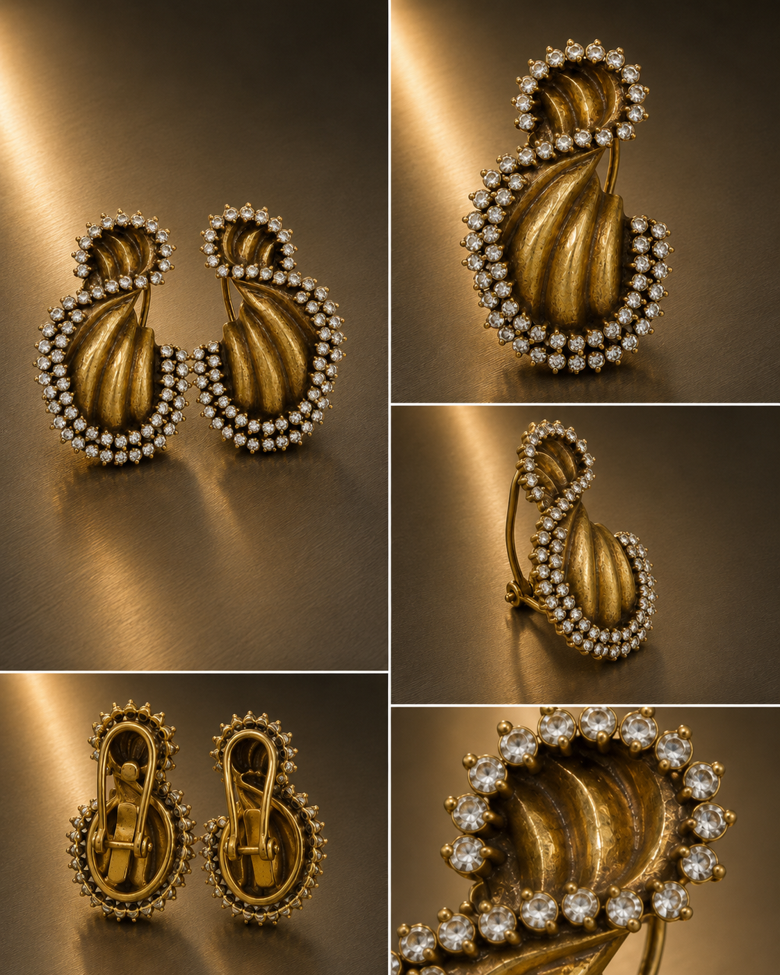Pendiente Twist Cristal