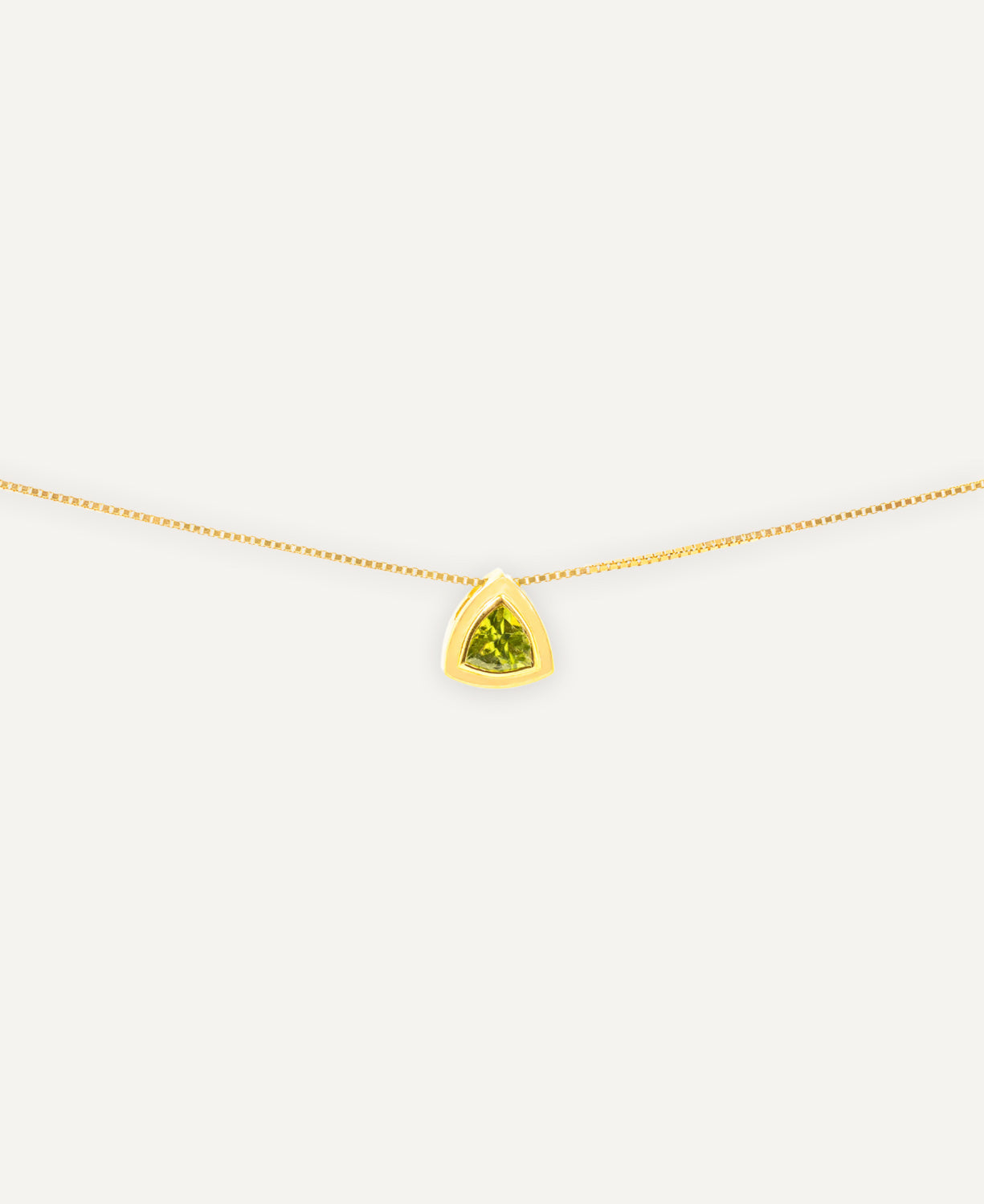 Olivine Triangle Pendant