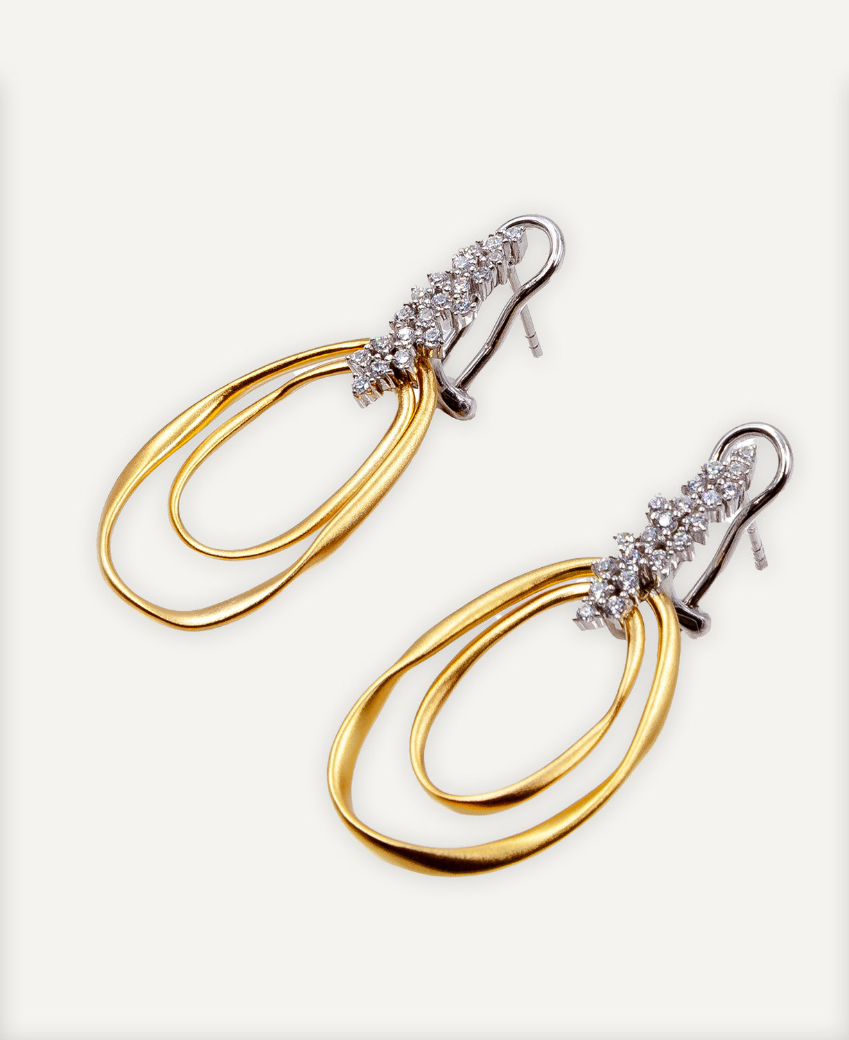 Irregular Double Hoop Earrings