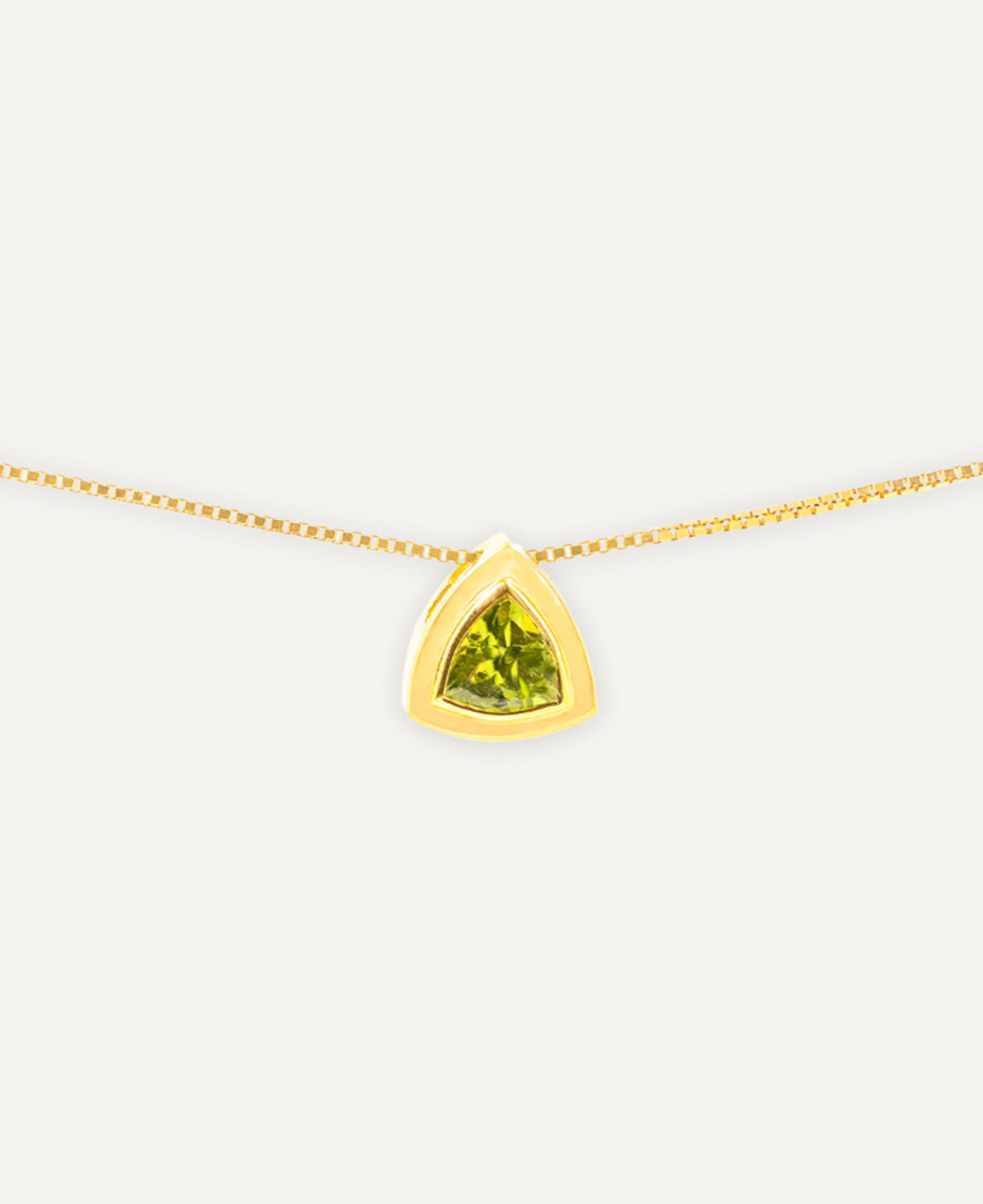 Olivine Triangle Pendant