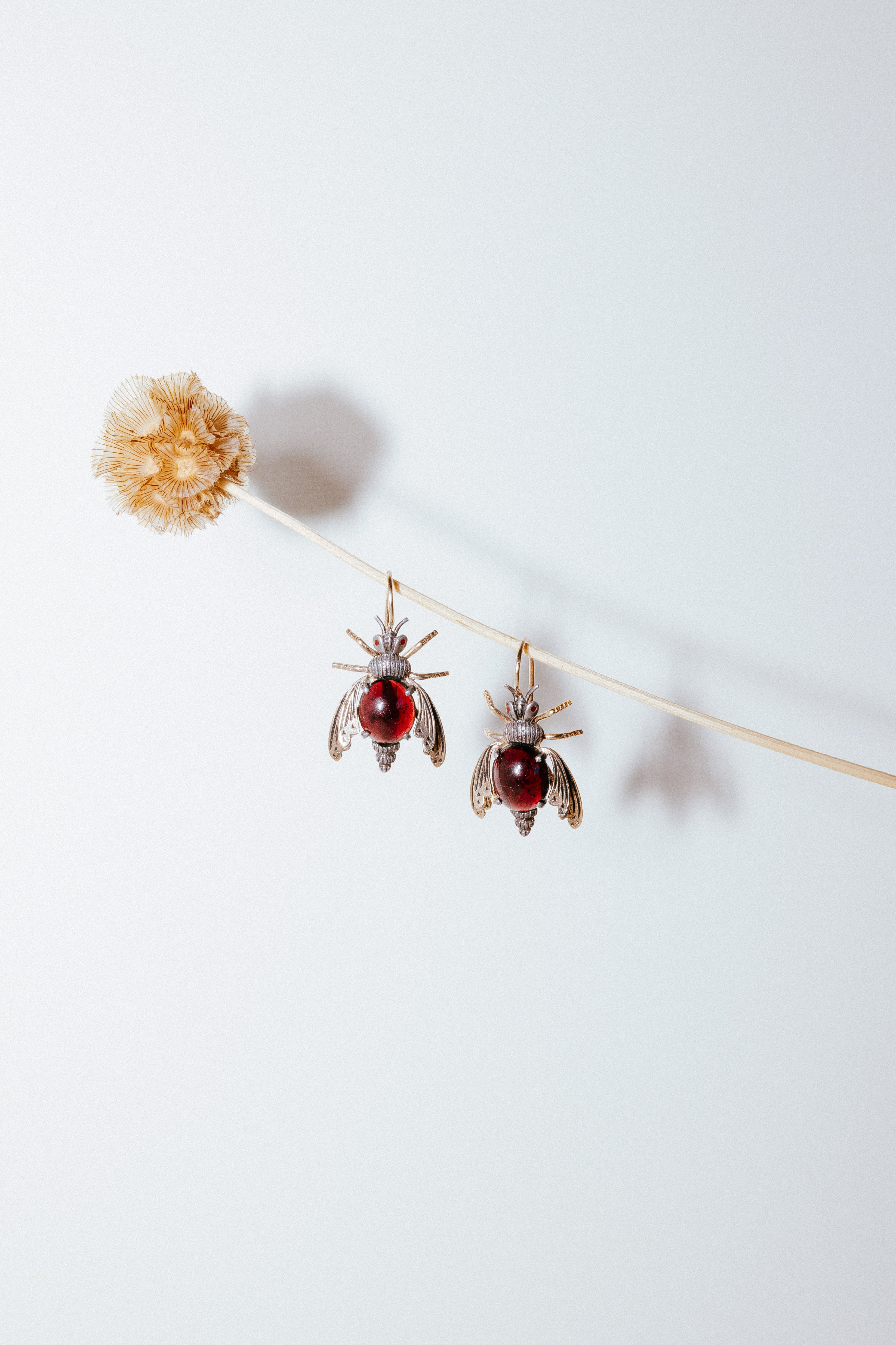 Pearl Insect Earrings