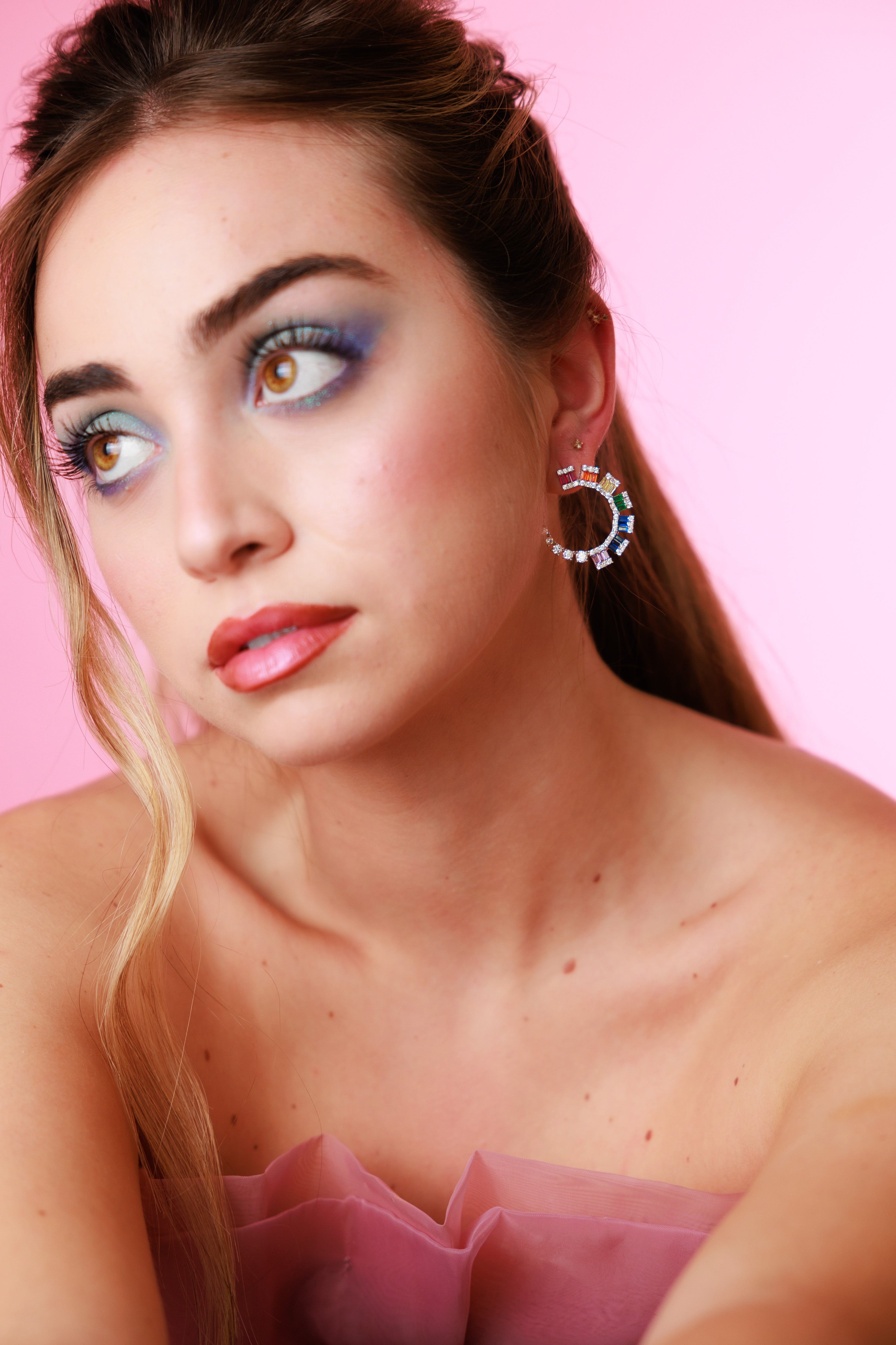 Rainbow Stones Earrings
