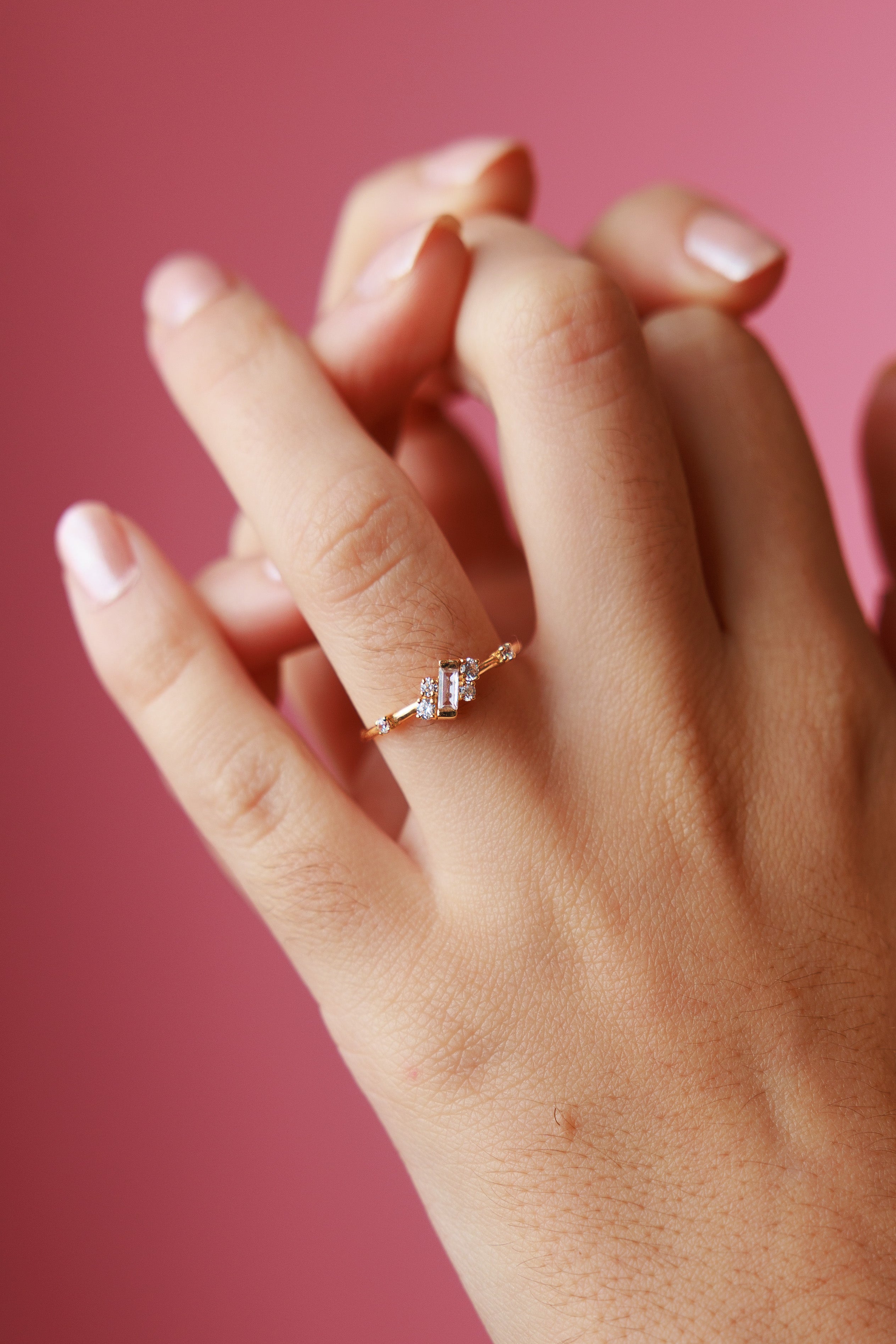 Moonstone Constellation Ring