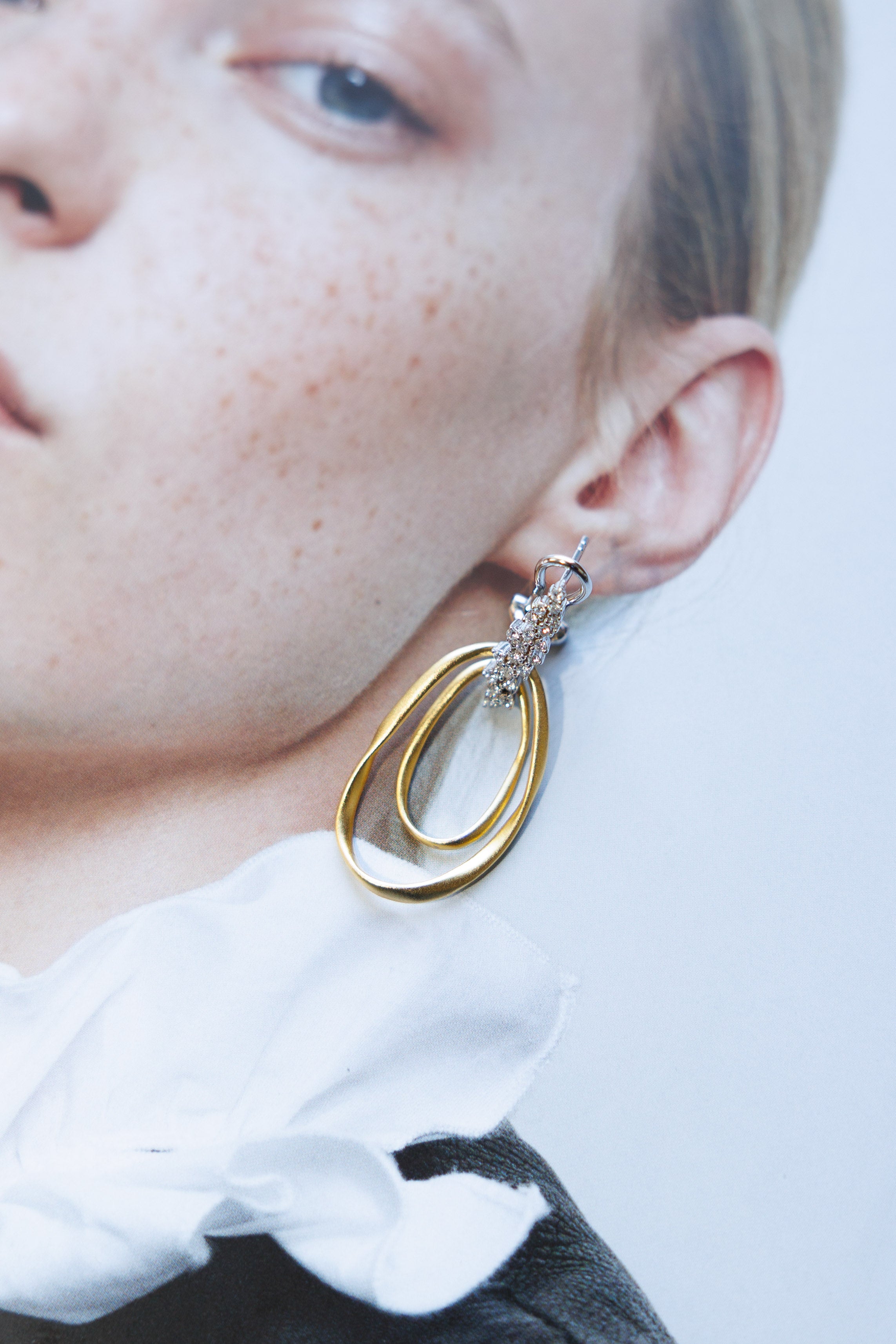 Irregular Double Hoop Earrings