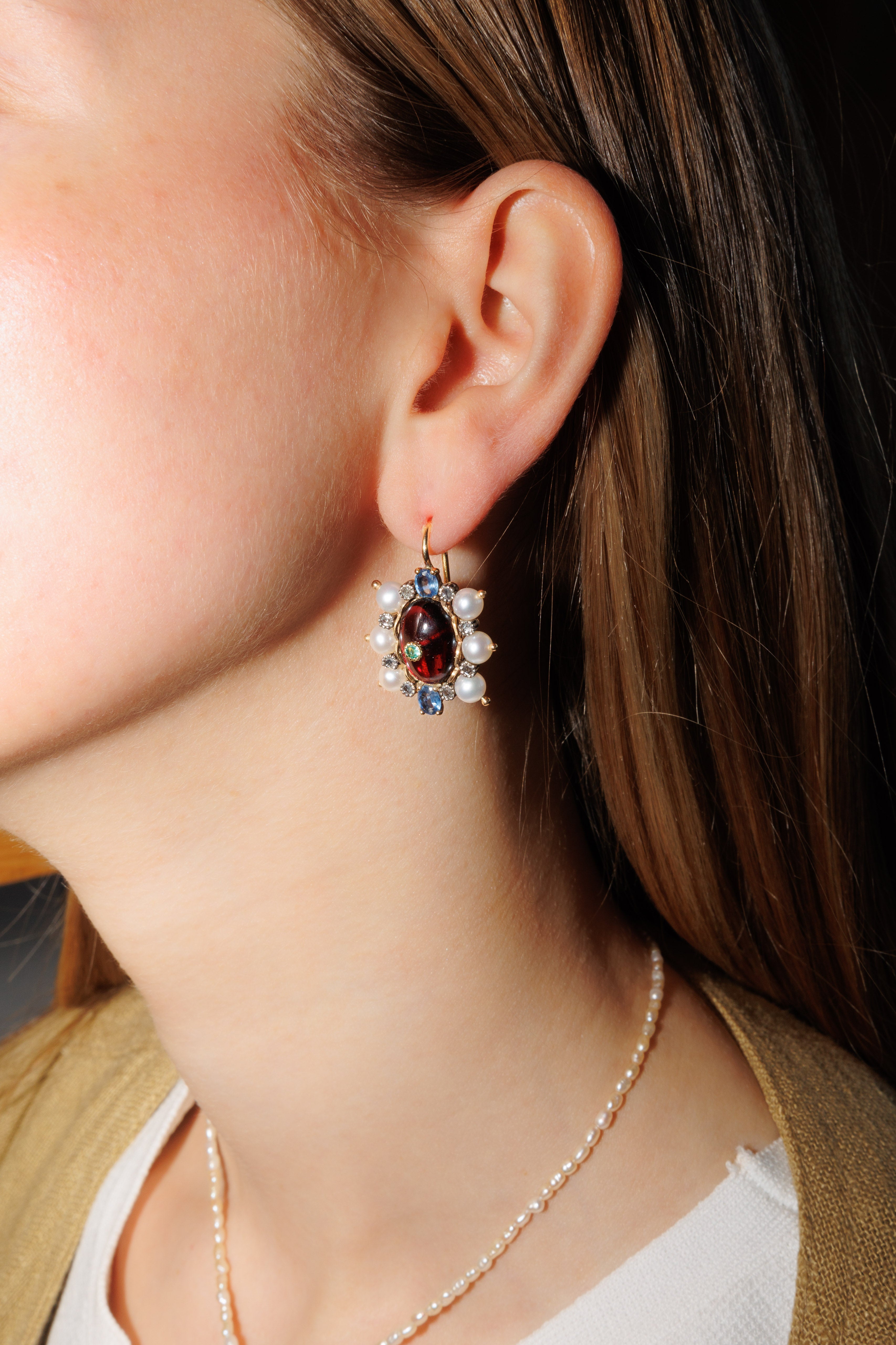 Crowned Flower Earrings