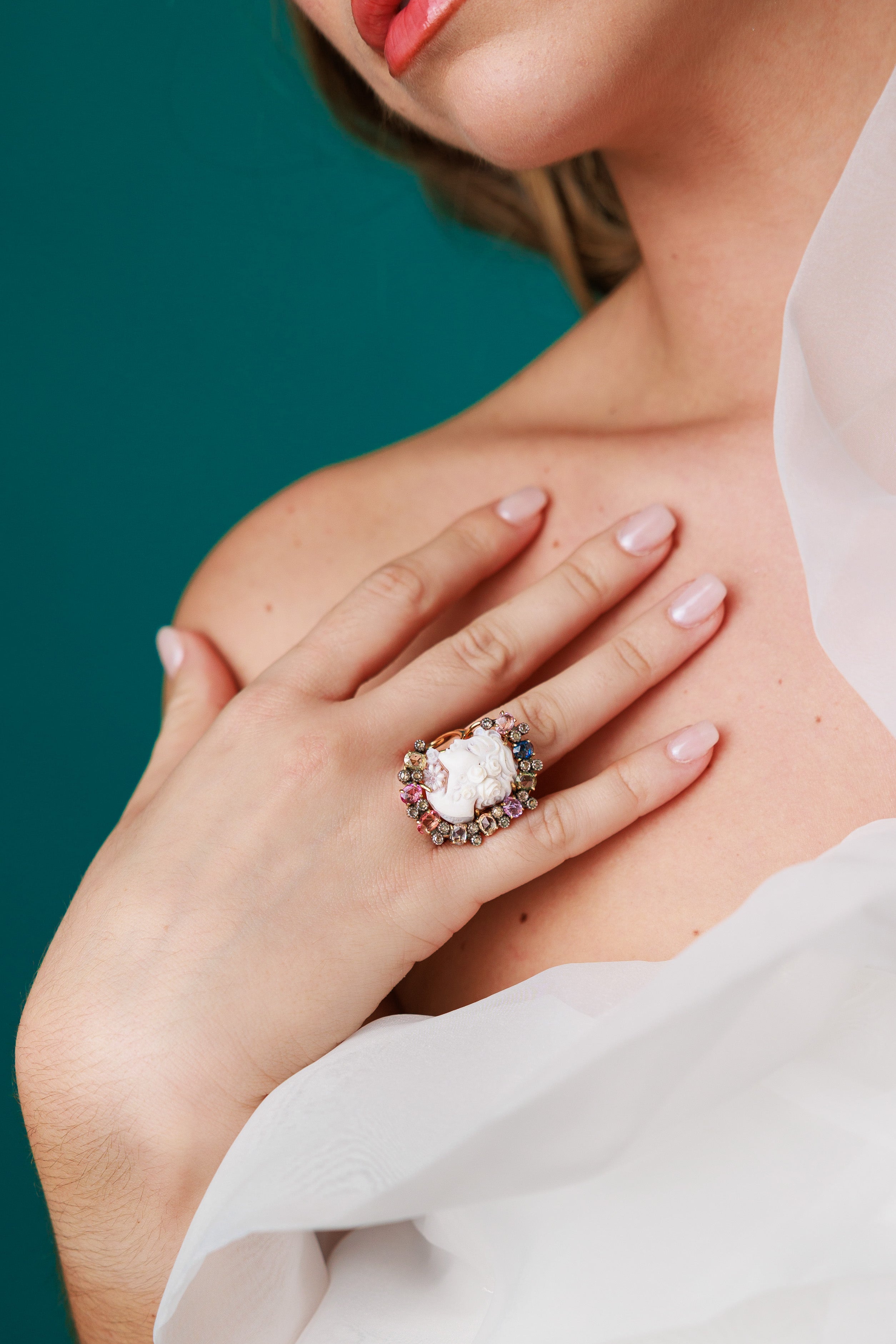 Anillo Camafeo Multicolor