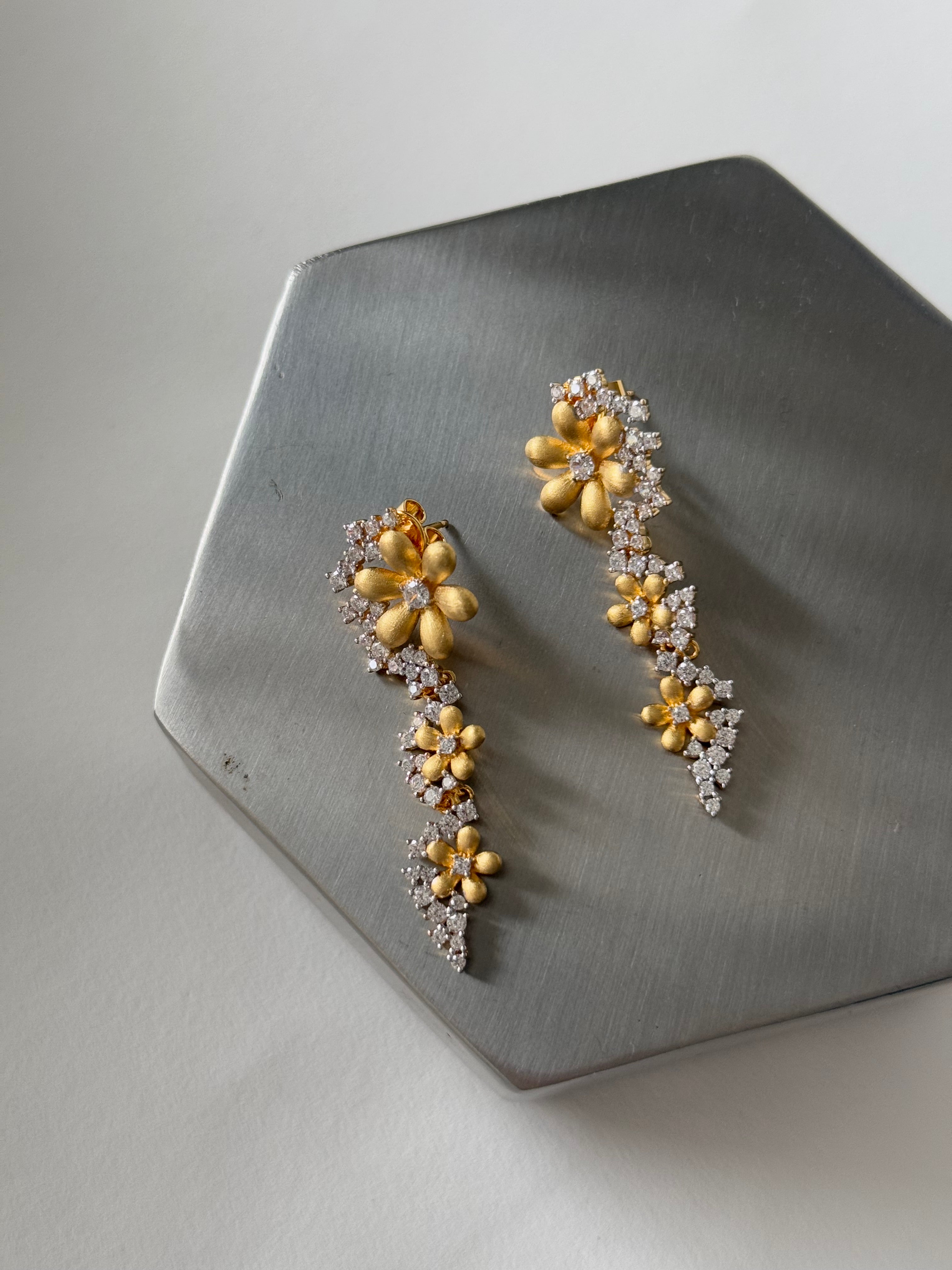 Pendientes Cadena de Flores