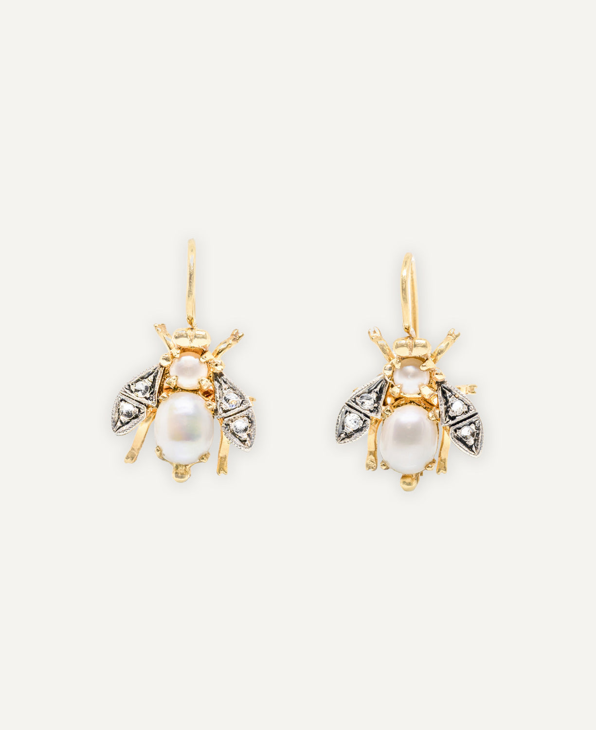 Pendientes Insecto Perlas