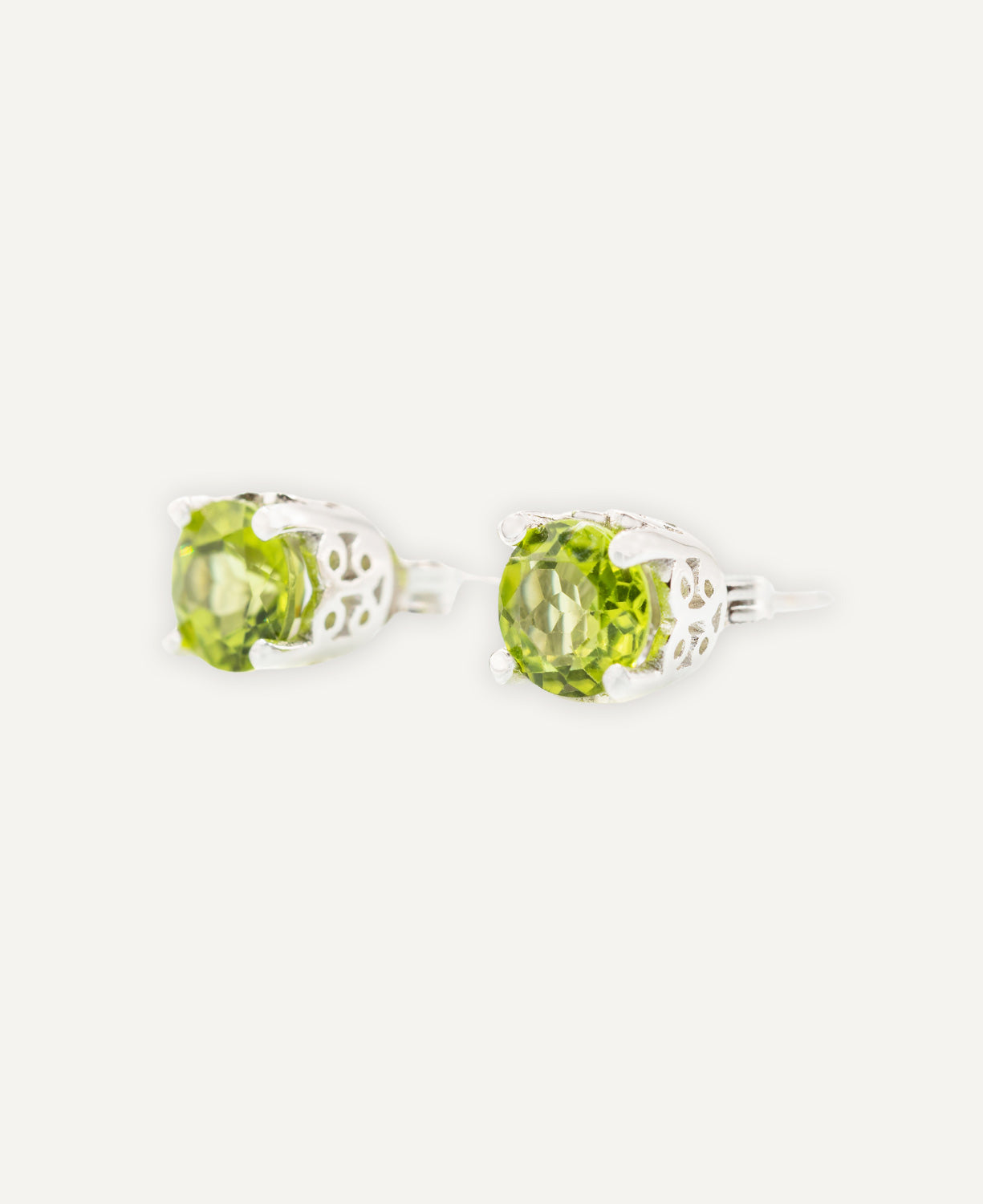 Circular Olivine Earrings