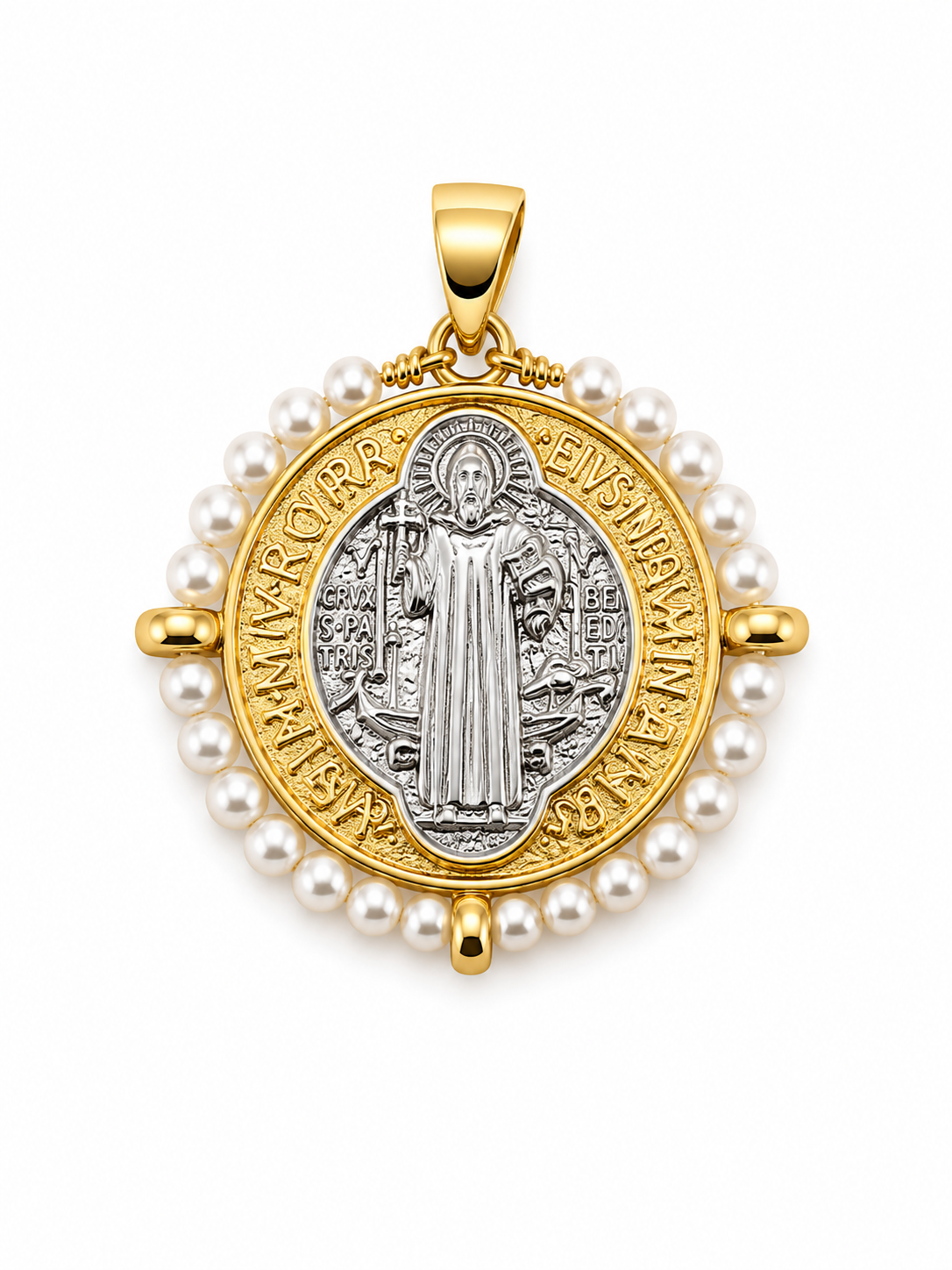Medalla S. Benito Marco Perlas