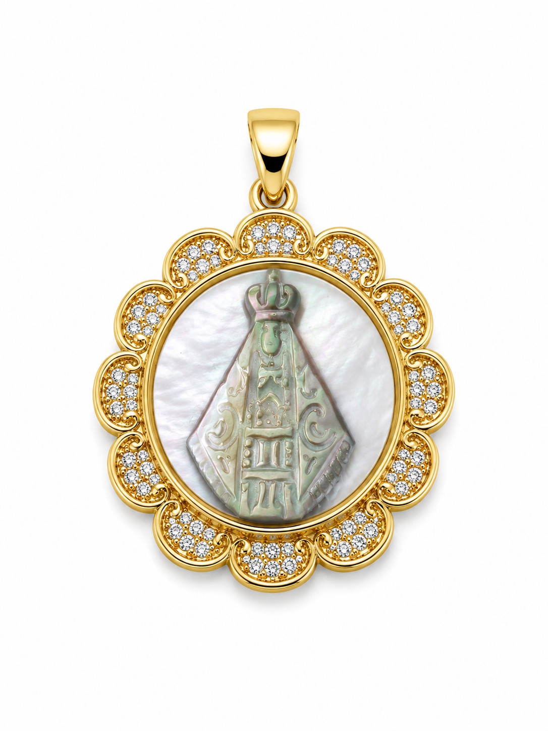Medalla Virgen Marco Floral
