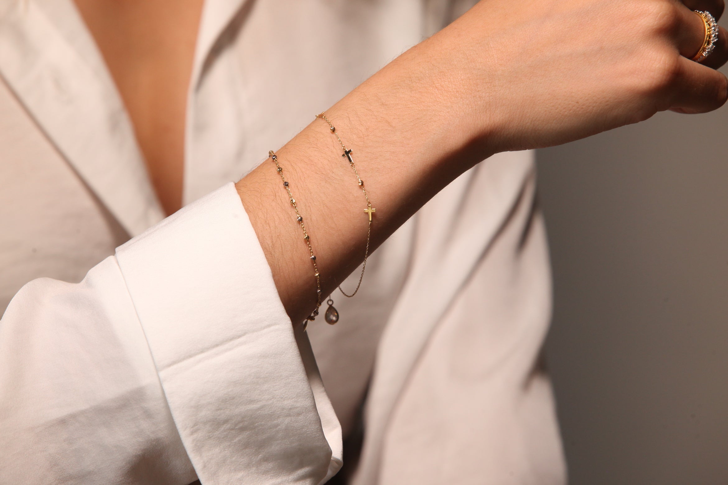 Mini Cross Chain Bracelet