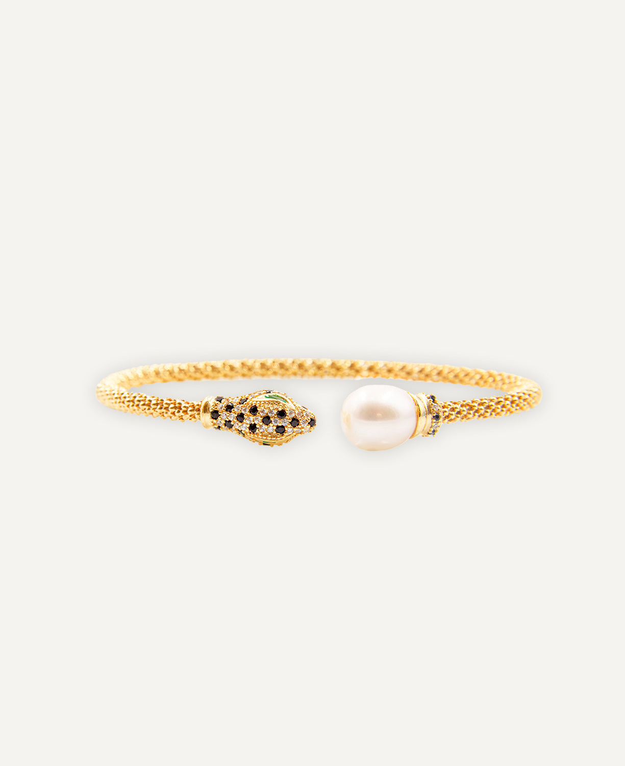 Pearl and Snake Bracelet