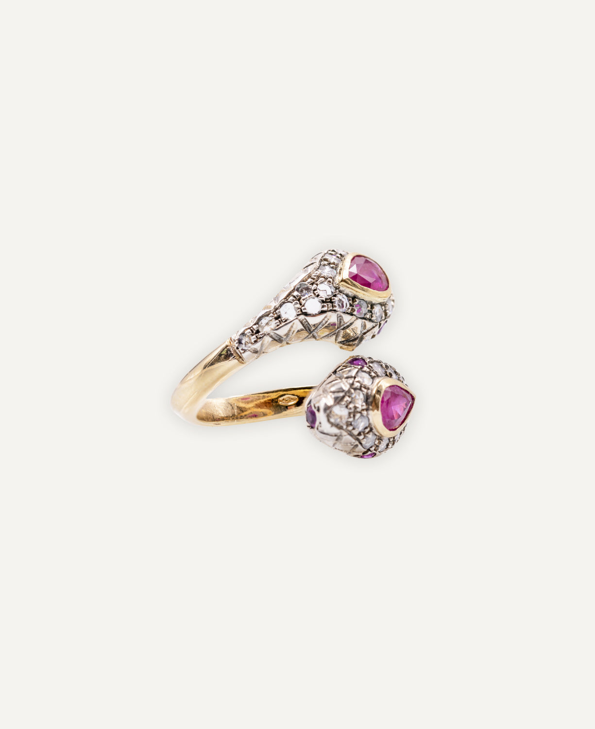 Ruby and Diamond Snake Ring