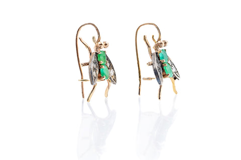 Pendientes Moscas Esmeralda