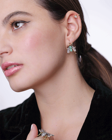 Pendientes Moscas Esmeralda