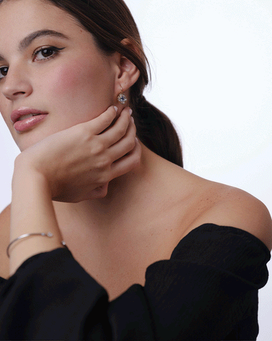 Pendientes Flor Tanzanita